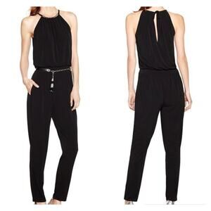 NWT White House Black Market Halter Neck Tapered Leg Jumpsuit